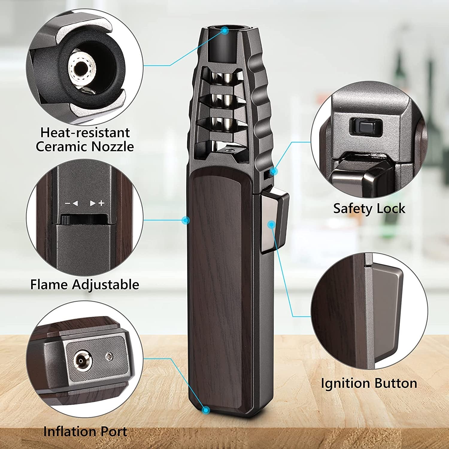 Refillable Torch Flame Lighter