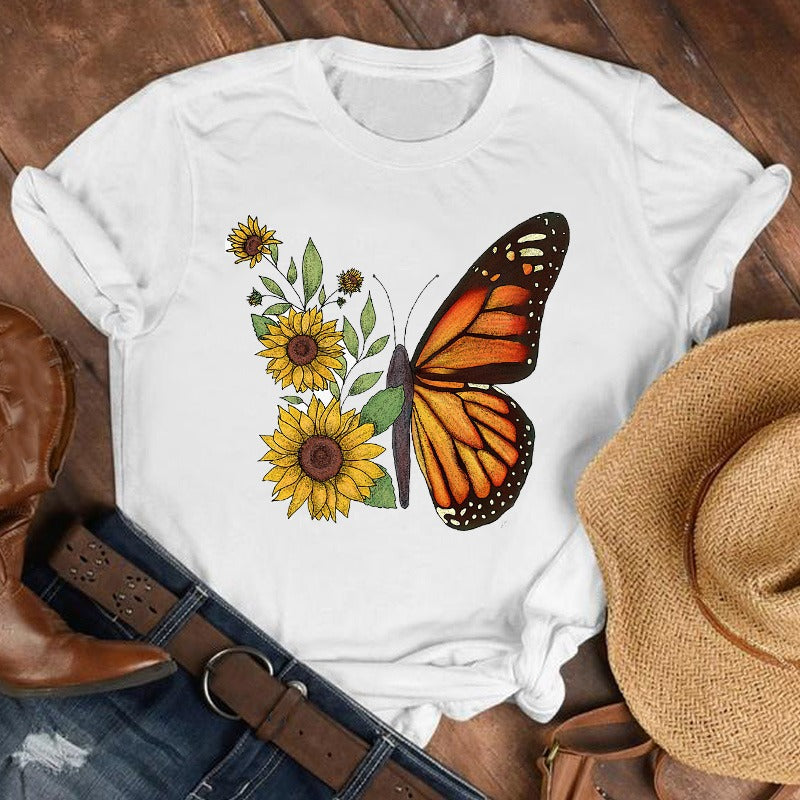 Vibrant Butterfly Graphic Shirt