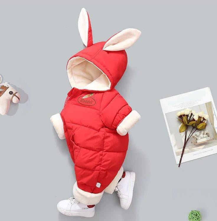 Rabbit-Inspired Puffer Suit