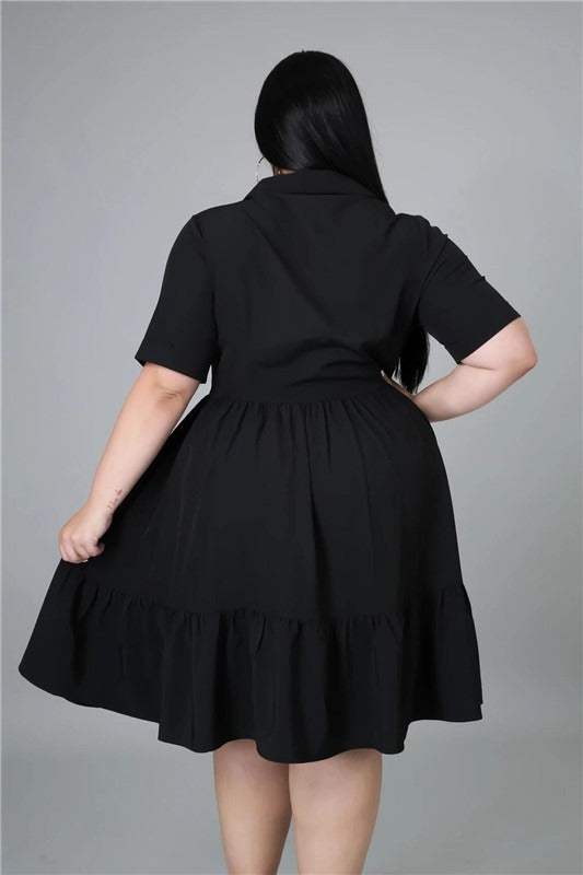 Corinne Plus Size Flared Dress