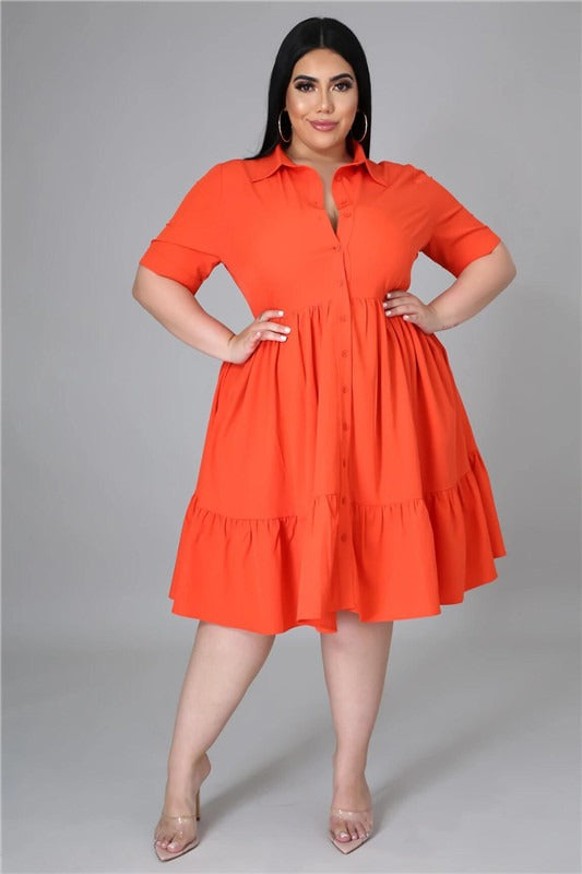 Corinne Plus Size Flared Dress