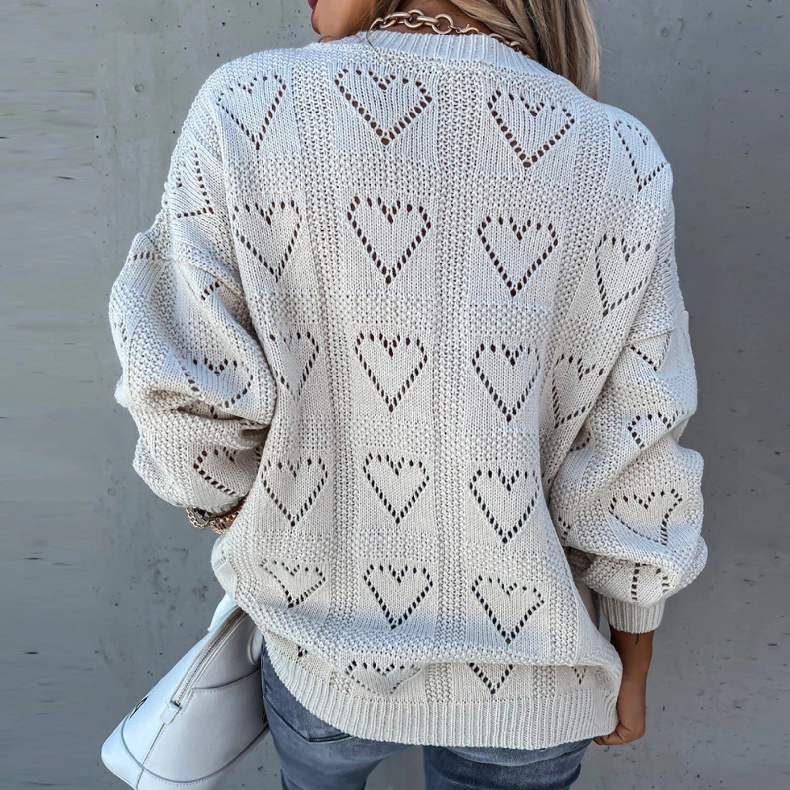 Hollow Out Hearts Sweater