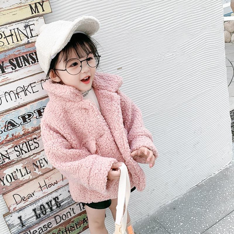 Adorable Girls Plush Coat