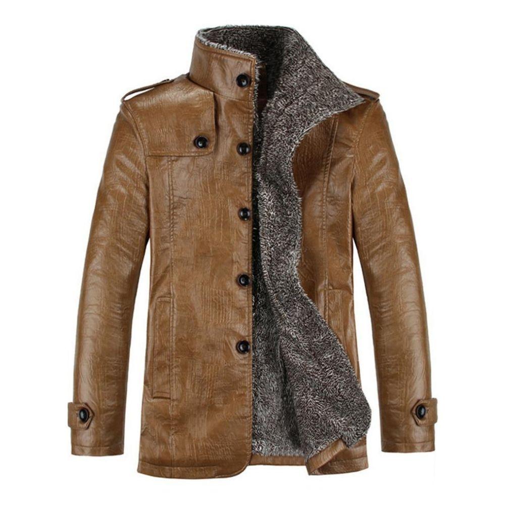 Esmond Leather Fleece Jacket