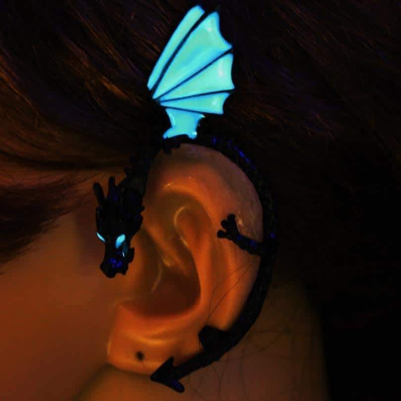 Luminous Mighty Dragon Ear Cuff