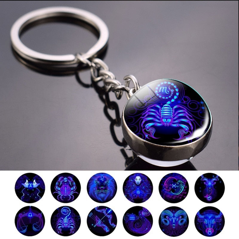 Luminous 3D Zodiac Keychain