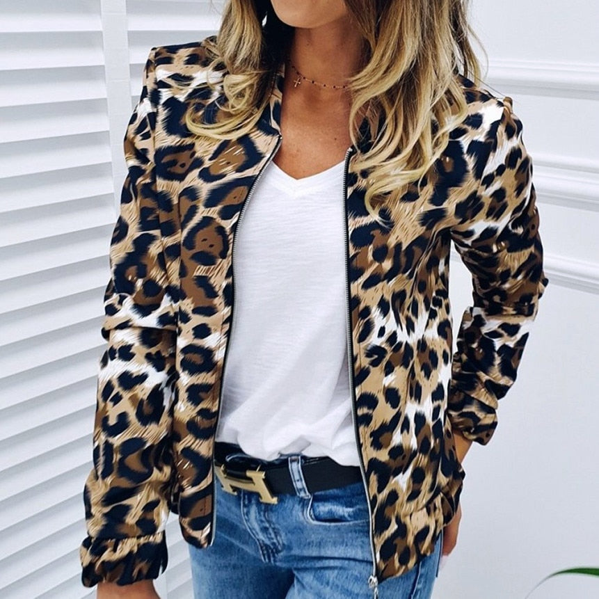 Melanie Leopard Print Jacket