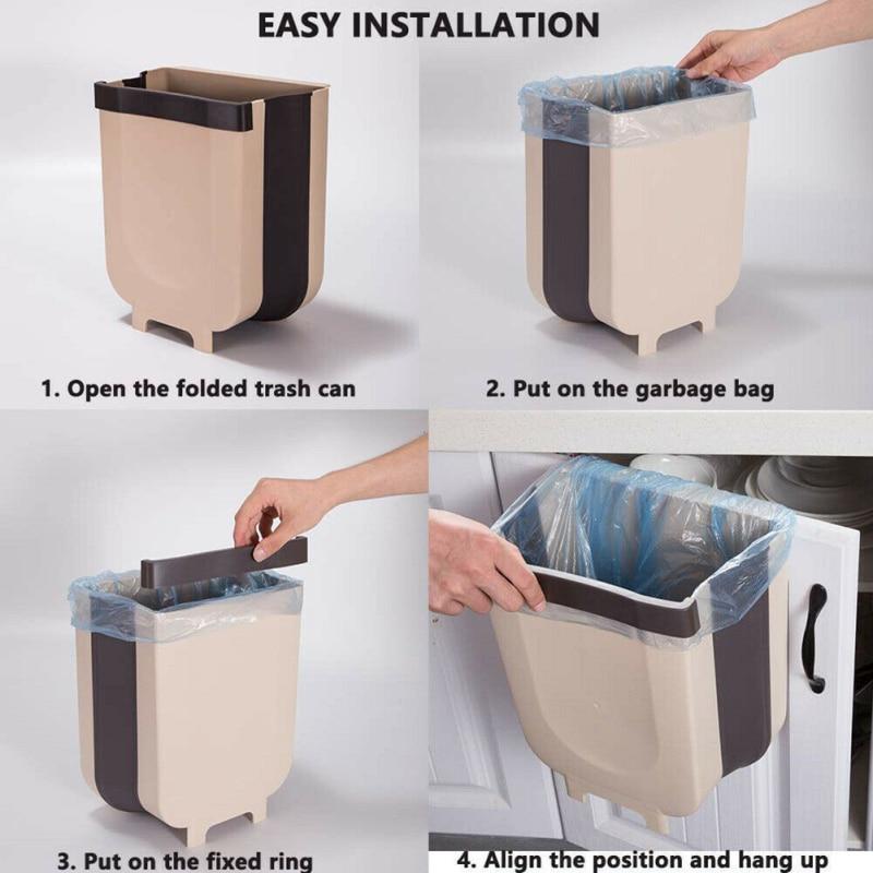 Creative Foldable Hanging Garbage Bin