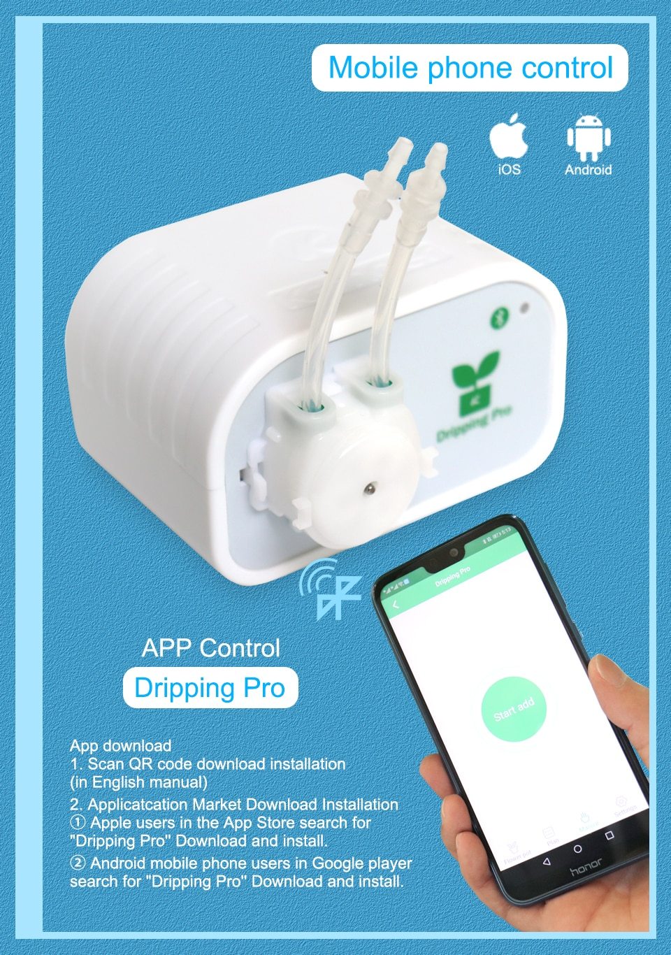 DrippingPro Mobile Phone Control Intelligent Watering Device