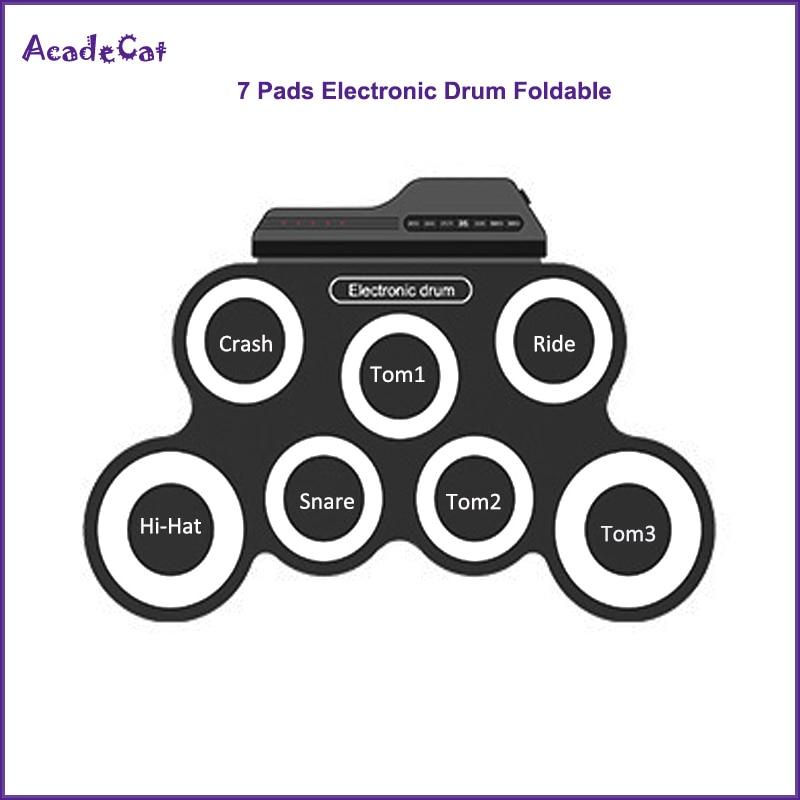 AcadeCat Roll Up 7 Pads Digital Electronic Drum