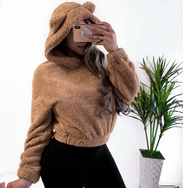 Lovely Bear Plush Hoodie