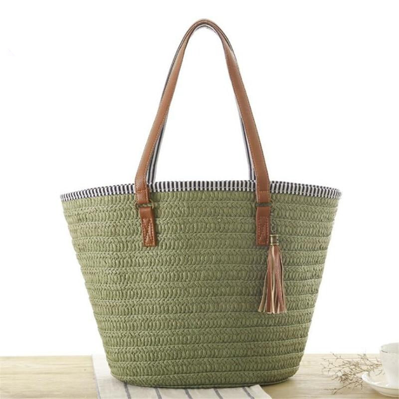 Daisy Woven Straw Bag