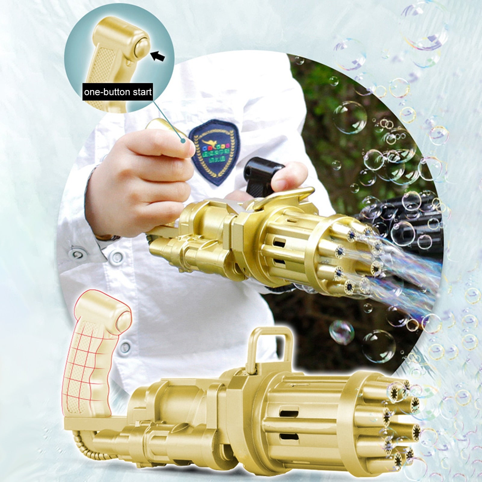 Kids Bubble Gatling Gun Toy