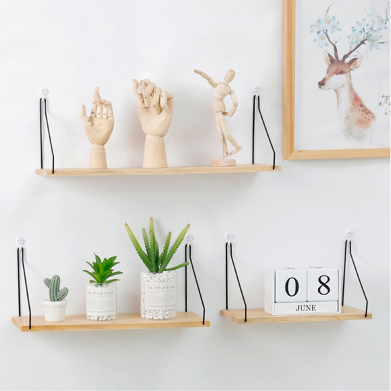 Nordic-Inspired Hanging Decor Shelves