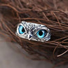 Blue Eyes Owl Ring (Adjustable)