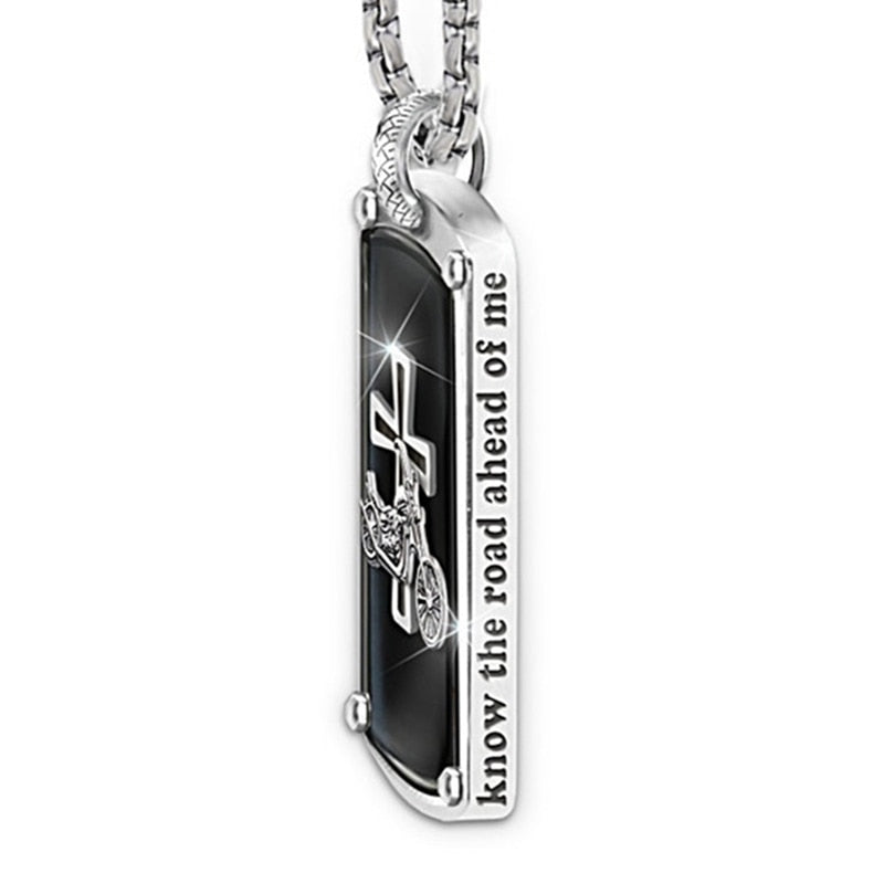 "Biker's Blessing" Stainless Steel Necklace