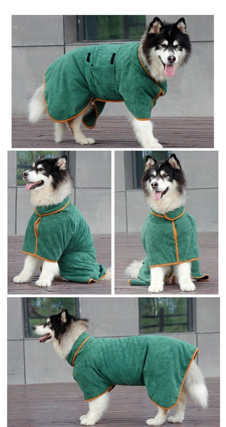 Soft & Absorbent Dog Bathrobe