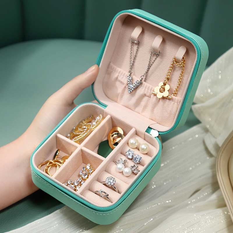 Portable Leather Jewelry Organizer