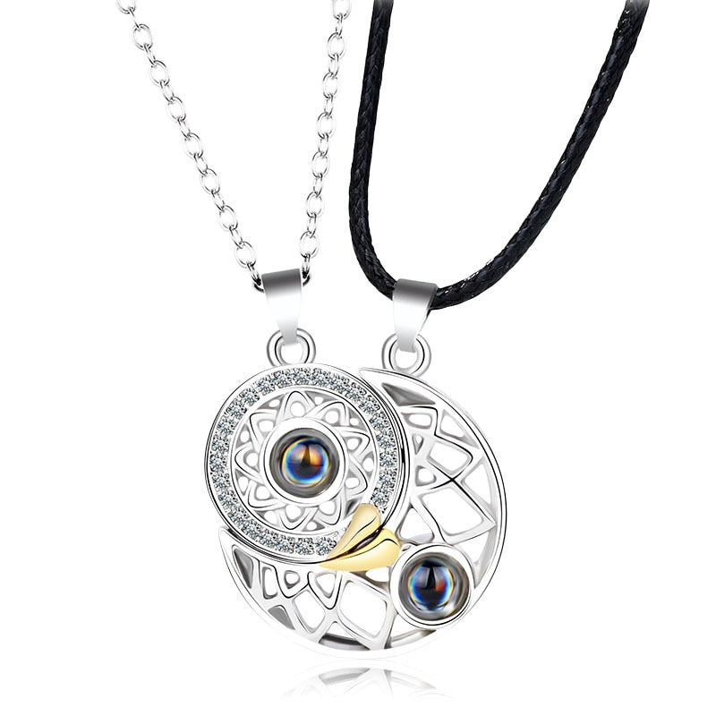 Magnetic Sun & Moon Couple's Necklace