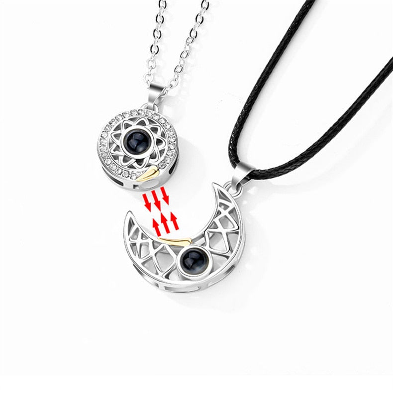 Magnetic Sun & Moon Couple's Necklace