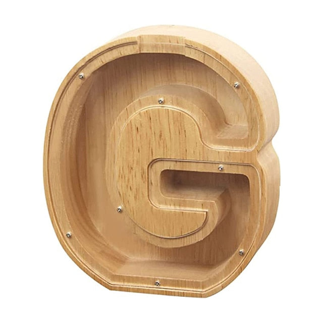 Wooden Letter Piggy Bank