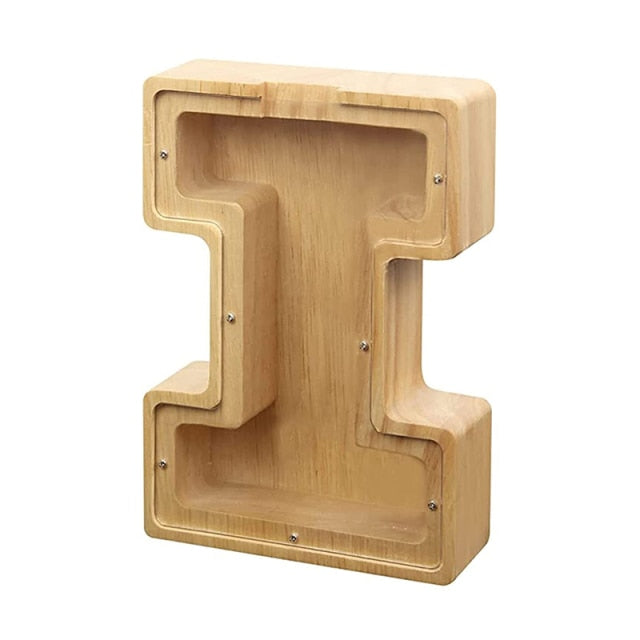 Wooden Letter Piggy Bank