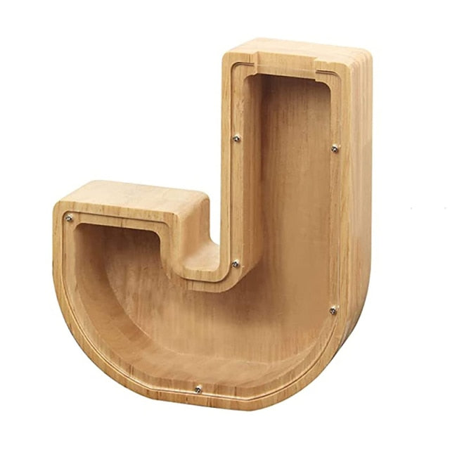 Wooden Letter Piggy Bank