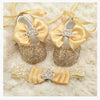 Crystal Crown Bow Shoes & Headband Set