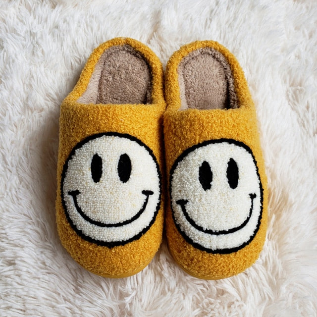 Be Happy Faux Fur Slippers