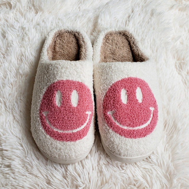 Be Happy Faux Fur Slippers