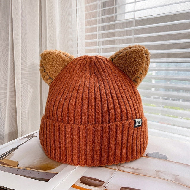 Adorable Cat Ears Knitted Hat