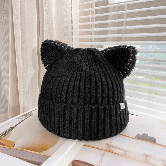 Adorable Cat Ears Knitted Hat