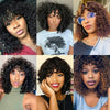 Alluring Beach Wave Wig with Bangs